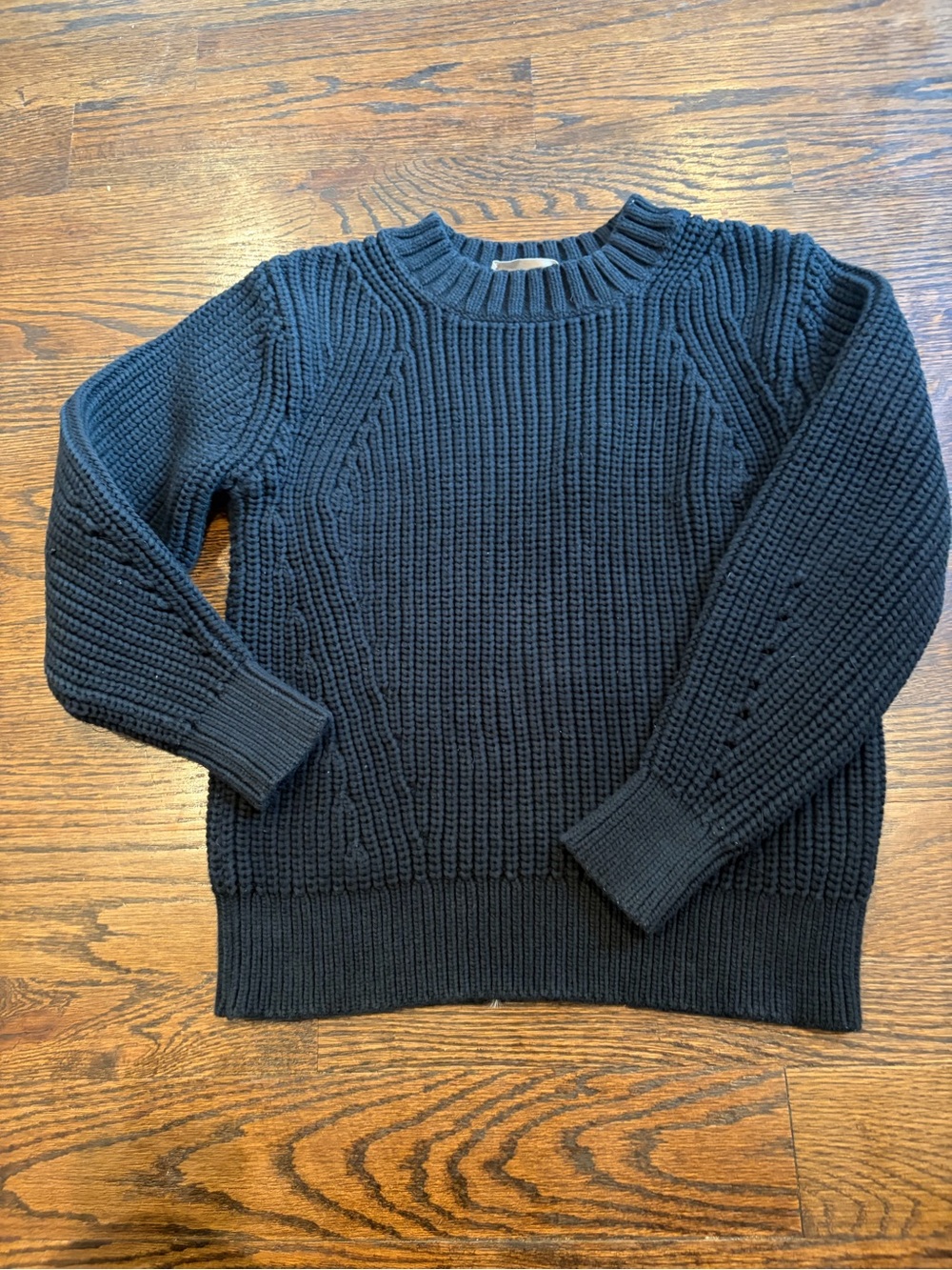 Everlane Black Ribbed Crewneck Sweater